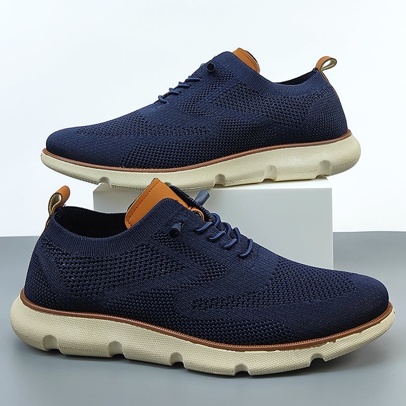 Férfi Slip-On sportcipő, lélegző Flyknit felsőrész, mindennapi sneakers stílusban