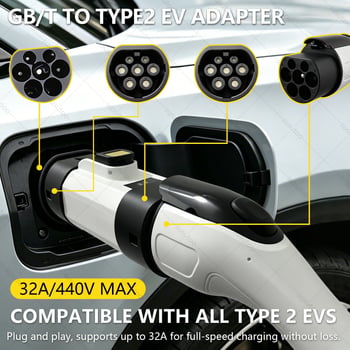 GB/T към Typ-2 адаптер за зареждане на електрически автомобили