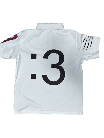 Y2K rövid ujjú polo póló nyomtatott mintával, sötét gothik vintage nyári streetwear
