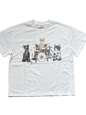 Y2K rövid ujjú polo póló nyomtatott mintával, sötét gothik vintage nyári streetwear