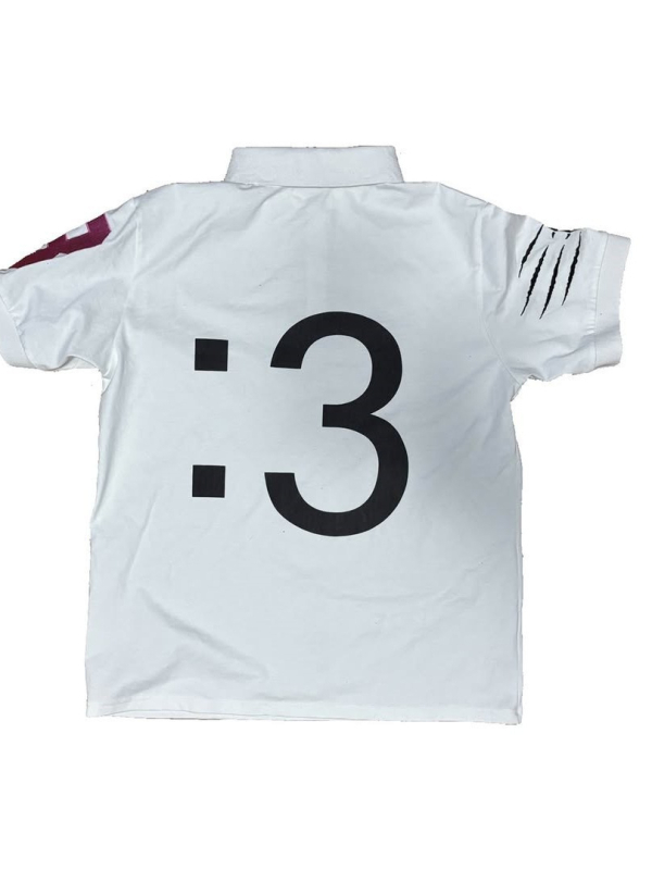 Y2K rövid ujjú polo póló nyomtatott mintával, sötét gothik vintage nyári streetwear