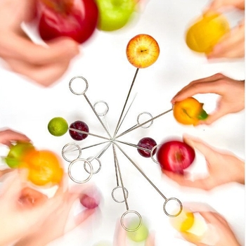 Exploding Fruit Bowl - fém gyümölcstál, minimalist design dekoráció