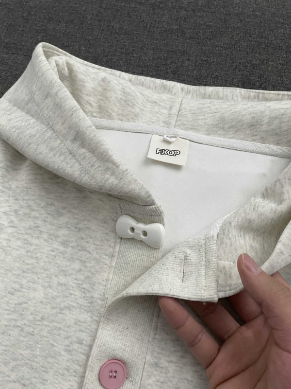 Aranyos plüss kutyás hímzéssel ellátott kapucnis kardigán-sweater nőknek, laza szabás, tavasz–ősz koreai stílusban