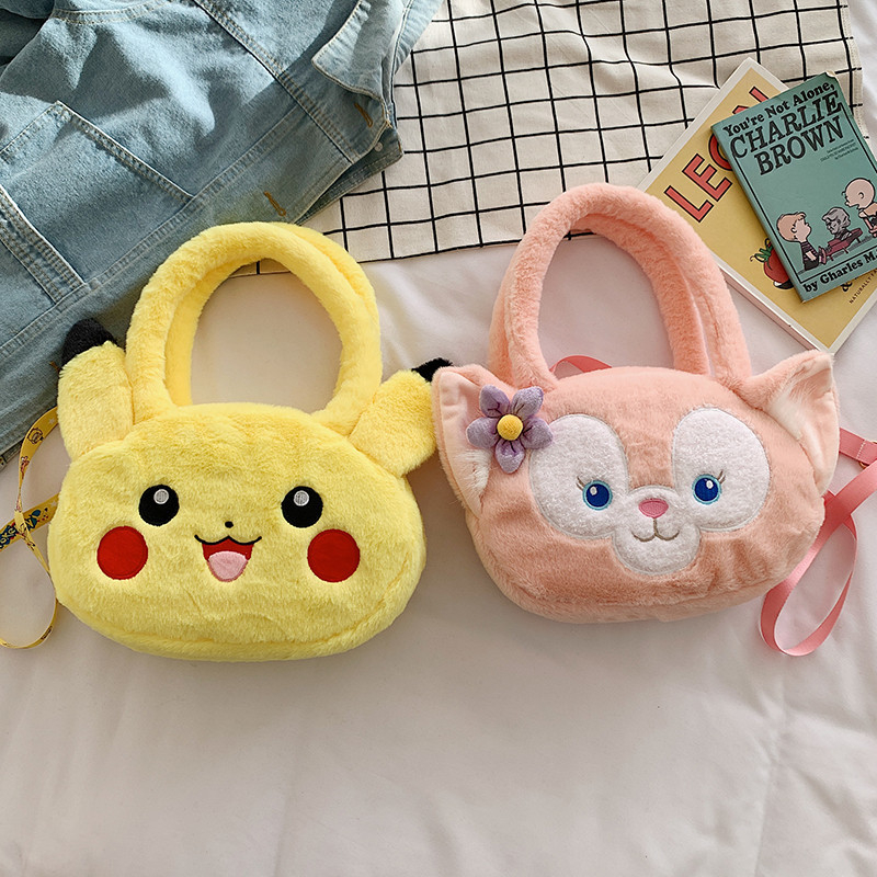 Női plüss crossbody táska Belle Picchu, aranyos kézitáska