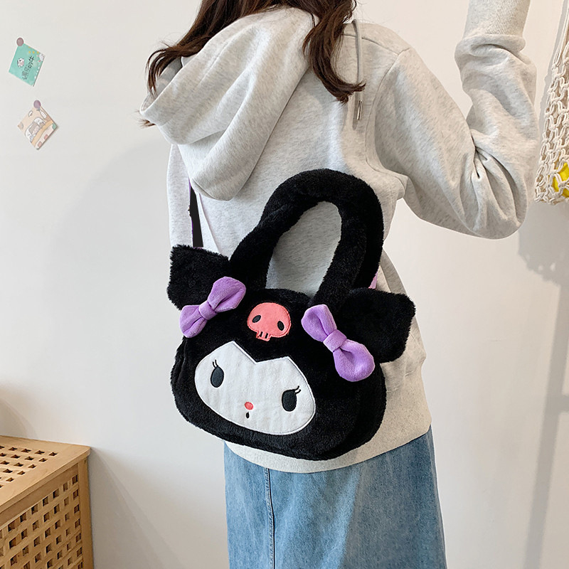 Női plüss crossbody táska Belle Picchu, aranyos kézitáska