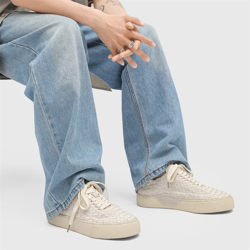 2026-os új alacsony fazonú, légáteresztő férfi cipő, kézműves szövésű, divatos hétköznapi sneaker, modell X299