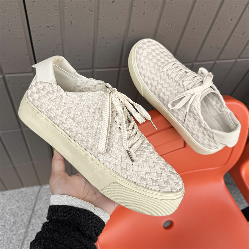 2026-os új alacsony fazonú, légáteresztő férfi cipő, kézműves szövésű, divatos hétköznapi sneaker, modell X299
