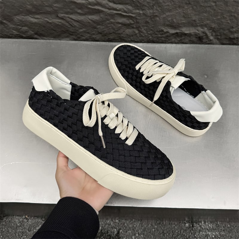 2026-os új alacsony fazonú, légáteresztő férfi cipő, kézműves szövésű, divatos hétköznapi sneaker, modell X299
