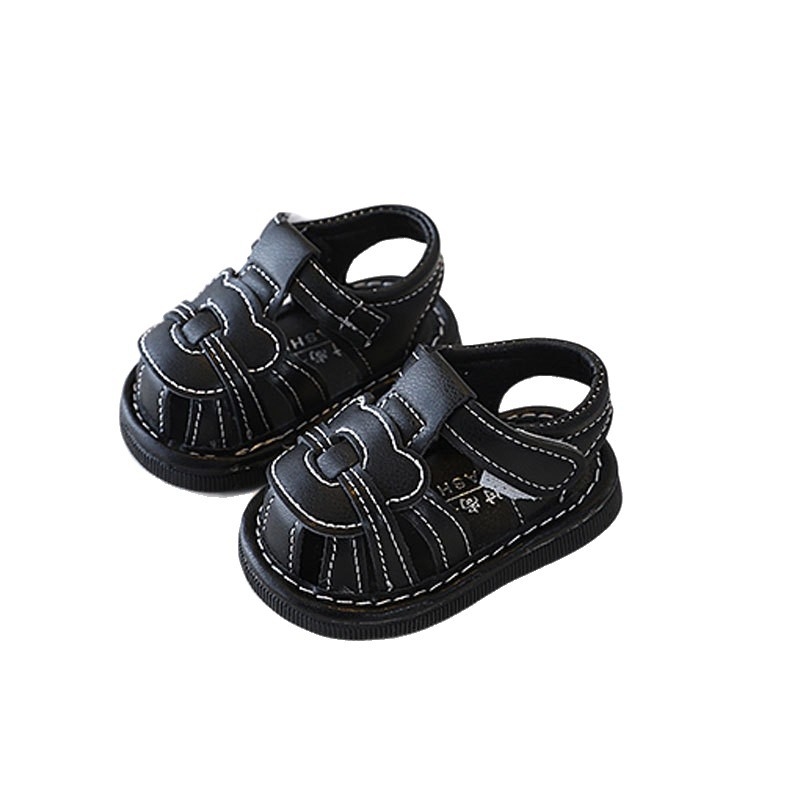 Pantofi de bebeluși cu sunet, pantofi de mers pentru 0–2 ani, talpă moale, antiderapant, închidere Velcro