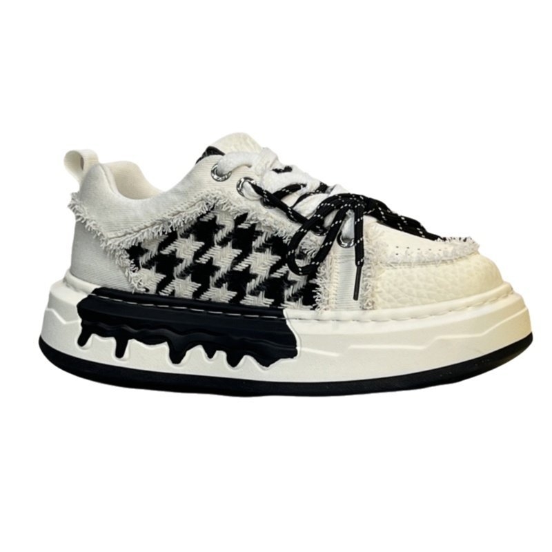Pantofi sport pentru bărbați, primăvara 2026, blocuri de culoare, din pânză, respirabili, talpă groasă, casual