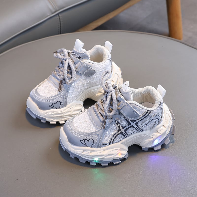 Adidași pentru copii luminoși, în stil dad shoes, respirabili, talpă moale antiderapantă, sneakers casual primăvara 2026