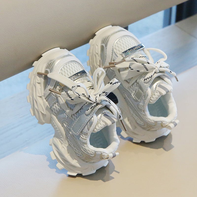 Pantofi pentru copii din plasă respirabilă, primăvară–toamnă, adidași sport moderni pentru copii, talpă groasă, stil dad shoes