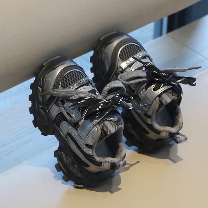 Pantofi pentru copii din plasă respirabilă, primăvară–toamnă, adidași sport moderni pentru copii, talpă groasă, stil dad shoes
