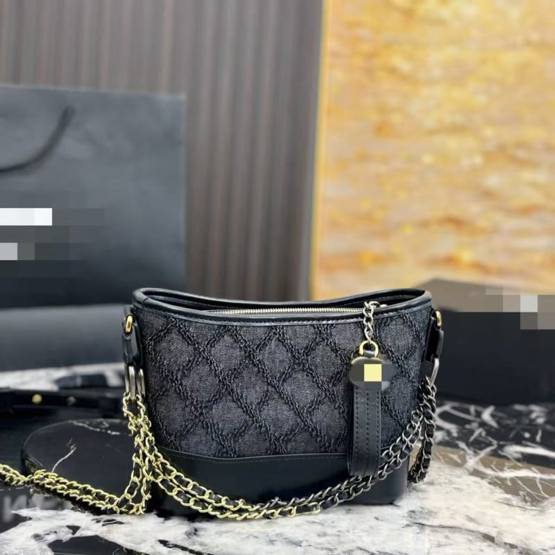 Xiangjia ženska torbica s rombom šivom i lancem, 2026 novi dizajn za jesen/zimu, mat retro crossbody bucket torba