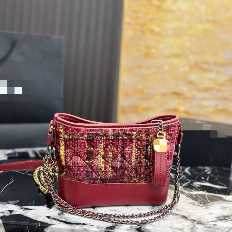 Xiangjia ženska torbica s rombom šivom i lancem, 2026 novi dizajn za jesen/zimu, mat retro crossbody bucket torba