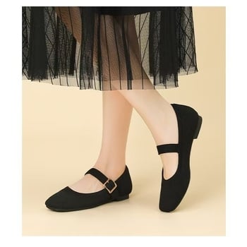 Loafers pentru femei, mărime mare, din plasă tricotată, cu curea simplă, respirabili, stil casual