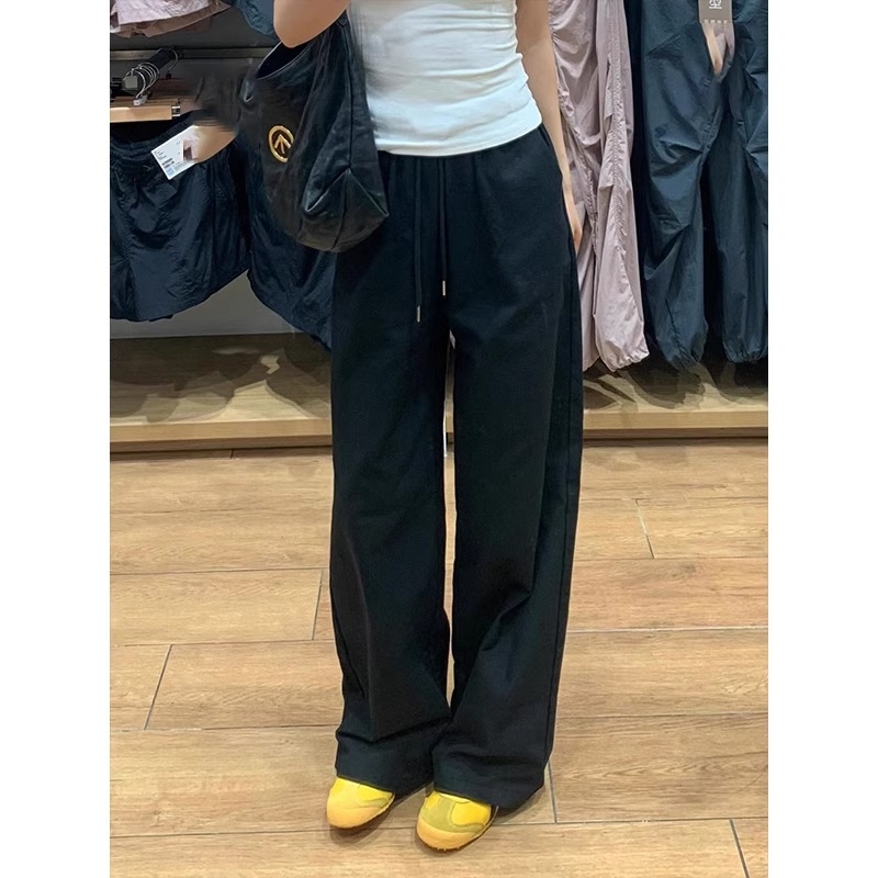 Dámske biele športové nohavice plus size, letné, s vysokým pásom, rovné nohavice, zoštíhľujúce pre hruškovitú postavu.