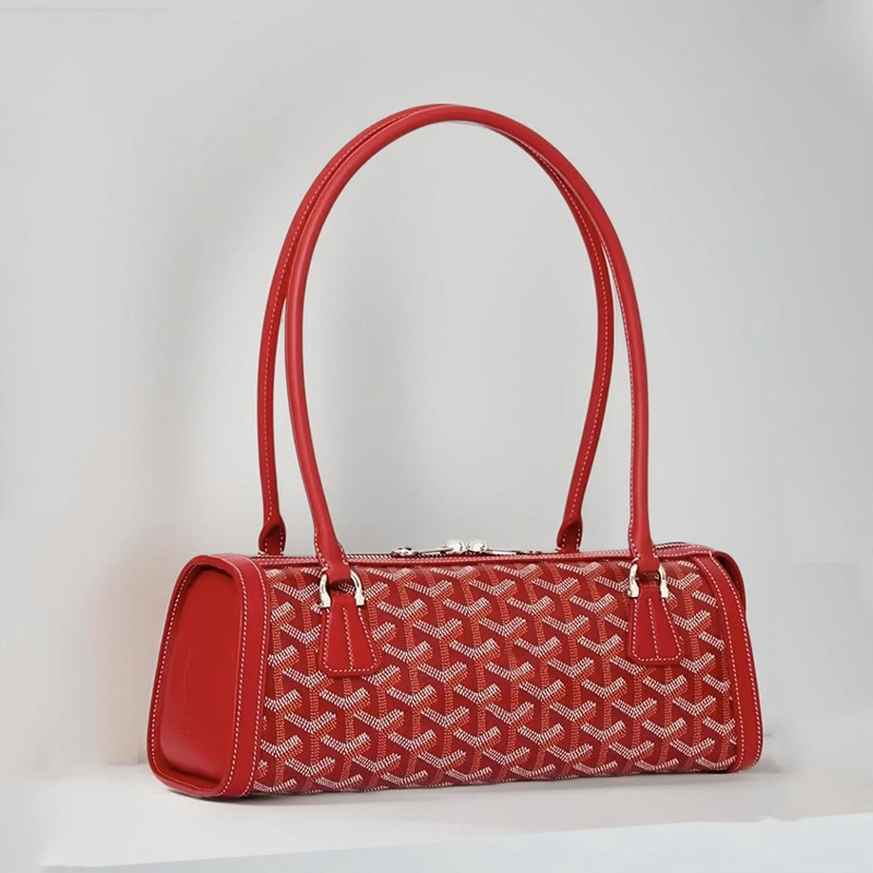 Τσάντα baguette με μοτίβο σκύλου-δόντια, γυναικεία δερμάτινη τσάντα ώμου, στυλ Boston Pillow, μικρού μεγέθους, εκτύπωση, Άνοιξη 2026