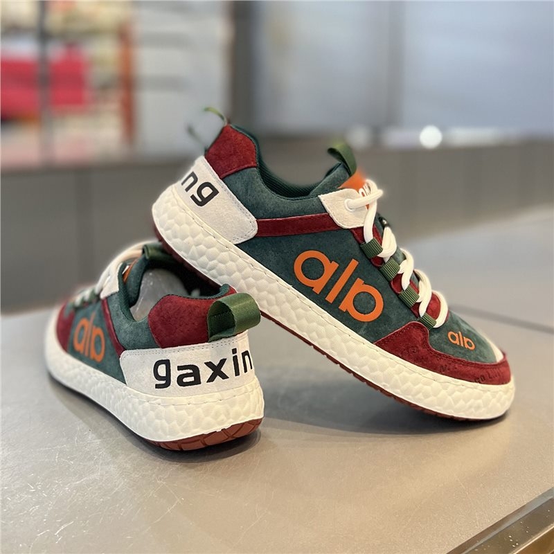 Férfi divatcipő, 2025 tél, casual velúr sneaker színblokkokkal, A-Gan stílus