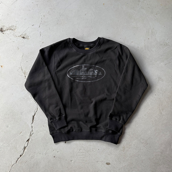 Pulover cu guler rotund, imprimat Hip-Hop Streetwear, căptușit cu fleece, pentru bărbați, set sportiv