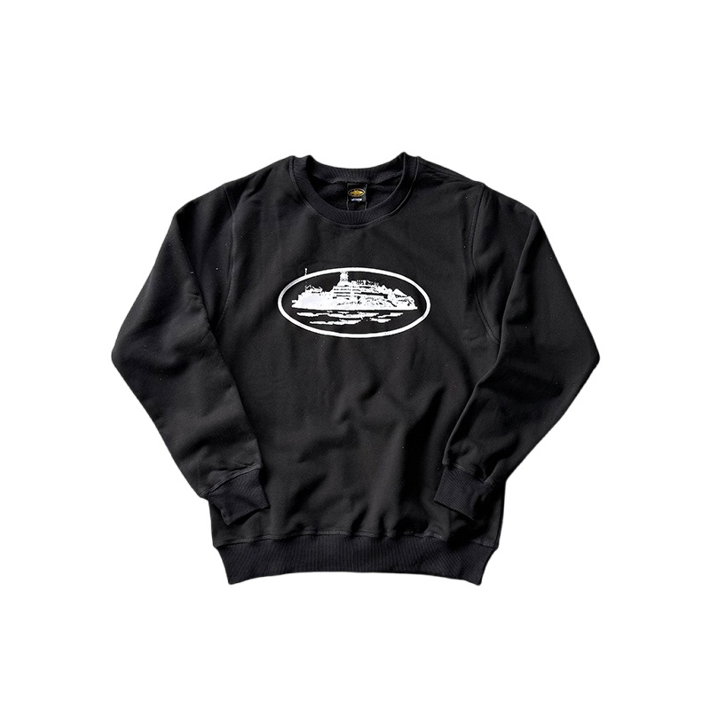 Pulover cu guler rotund, imprimat Hip-Hop Streetwear, căptușit cu fleece, pentru bărbați, set sportiv