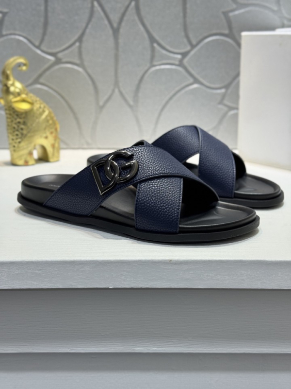 Sandale din piele naturală pentru bărbați 2025, slip-on, ușoare, antiderapante, pentru plajă.