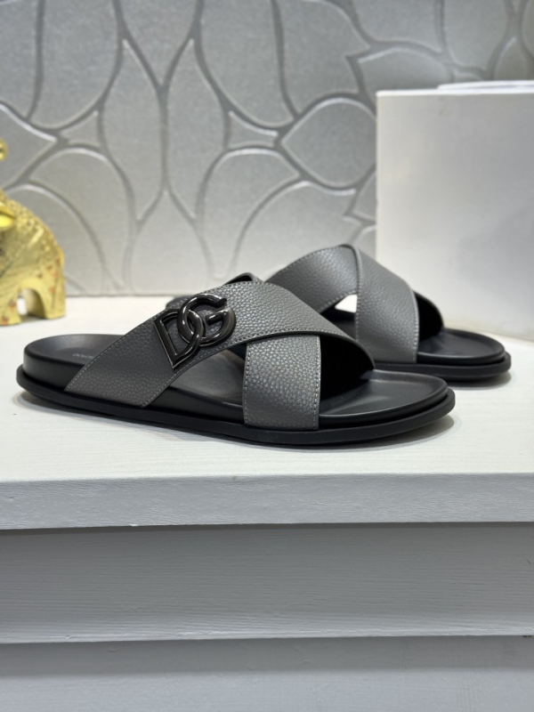 Sandale din piele naturală pentru bărbați 2025, slip-on, ușoare, antiderapante, pentru plajă.