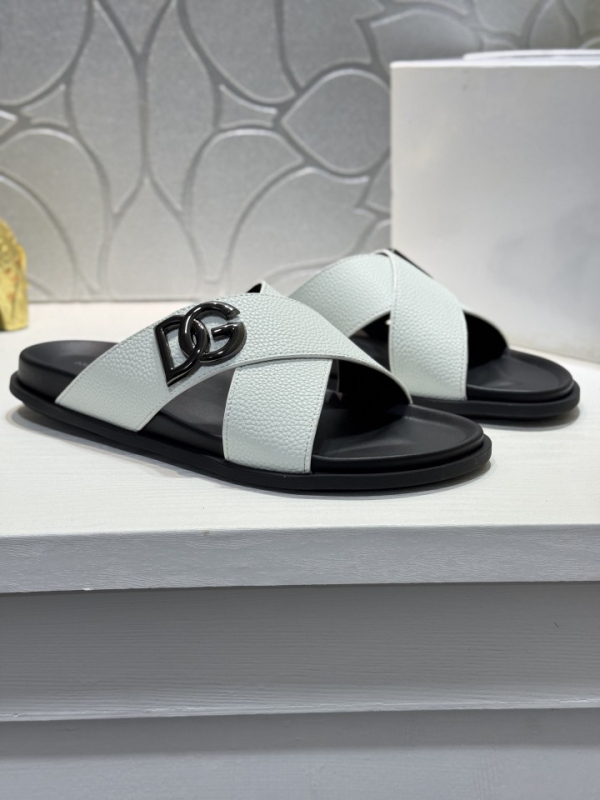 Sandale din piele naturală pentru bărbați 2025, slip-on, ușoare, antiderapante, pentru plajă.