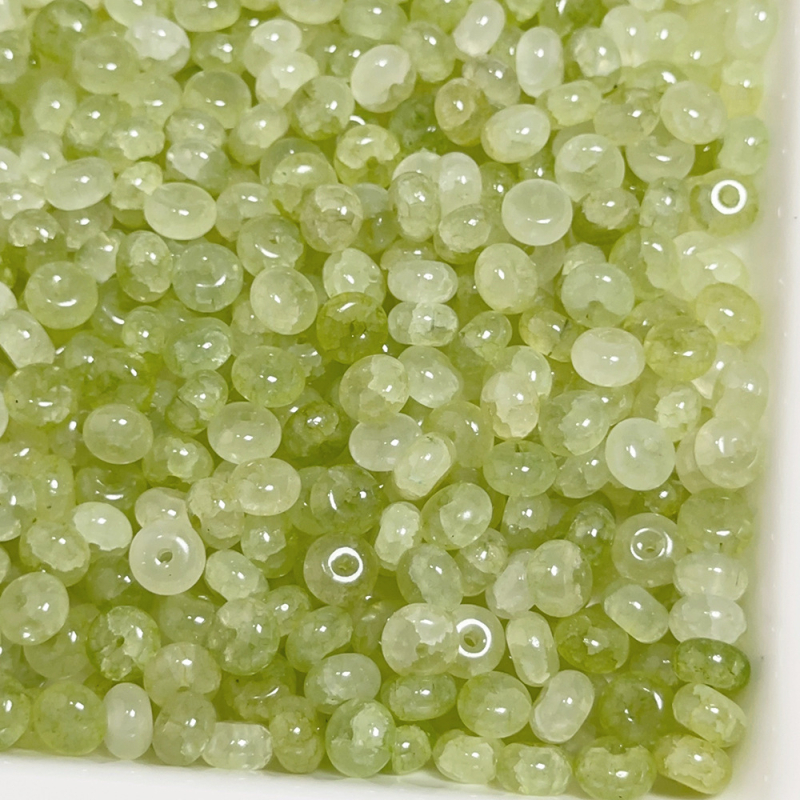5x8 mm Jade-szerű üveggolyók vízfestéssel, abakusz gyöngyök, színtartó spacer gyöngyök, DIY ékszerekhez