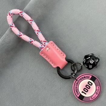 Lanț cheie ceramic cu zaruri și jetoane, piele de vițel — talisman norocos, pandantiv pentru geantă, accesorii pentru cuplu