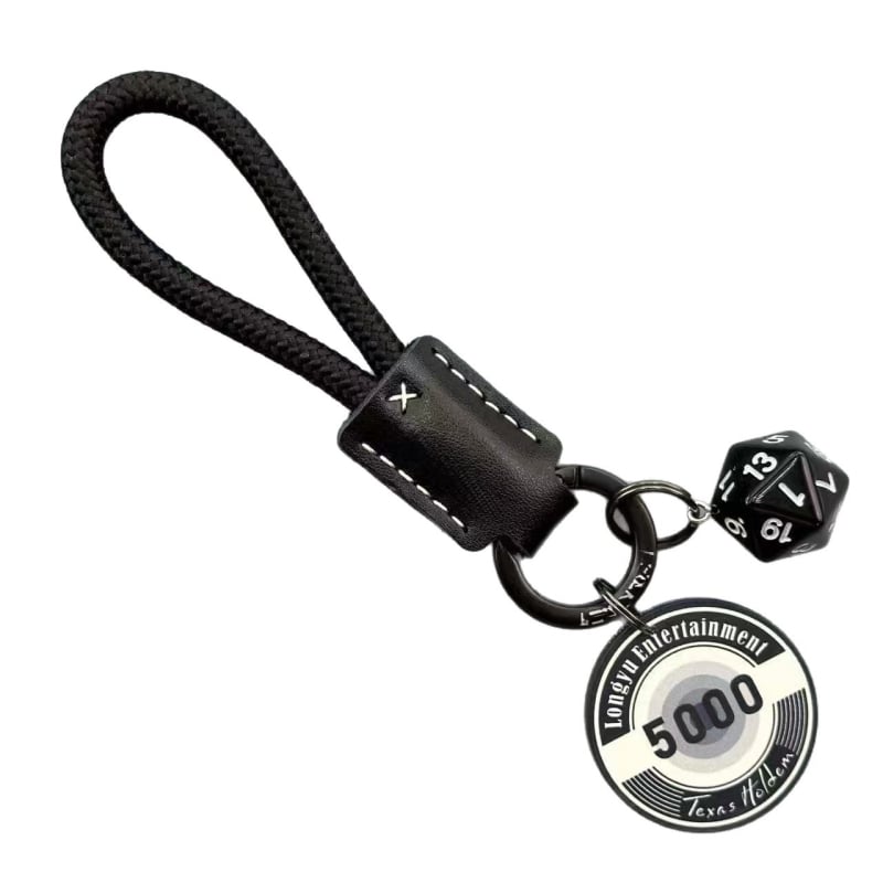 Lanț cheie ceramic cu zaruri și jetoane, piele de vițel — talisman norocos, pandantiv pentru geantă, accesorii pentru cuplu