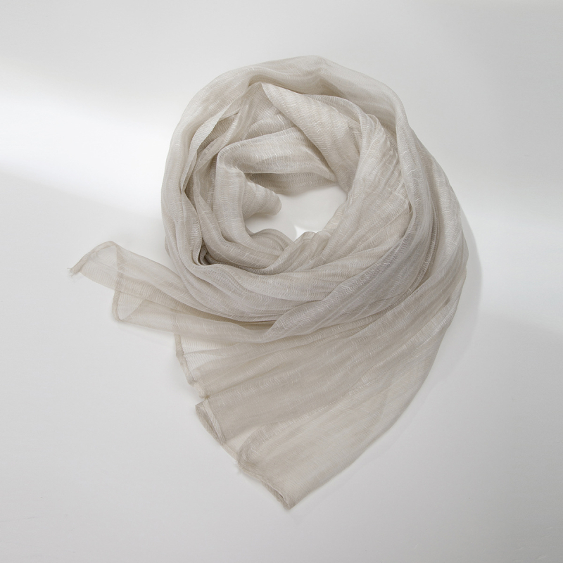 Női Maito organza-stílusú sál, nyári könnyű, napvédelem, művészi vintage sál, 205×75 cm, poliészter