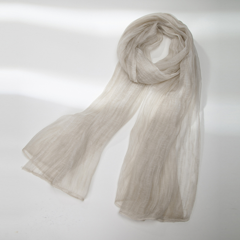 Női Maito organza-stílusú sál, nyári könnyű, napvédelem, művészi vintage sál, 205×75 cm, poliészter