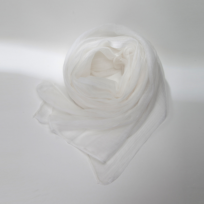 Női Maito organza-stílusú sál, nyári könnyű, napvédelem, művészi vintage sál, 205×75 cm, poliészter