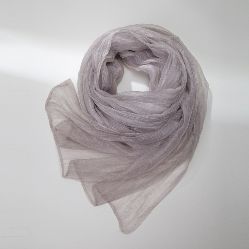 Női Maito organza-stílusú sál, nyári könnyű, napvédelem, művészi vintage sál, 205×75 cm, poliészter