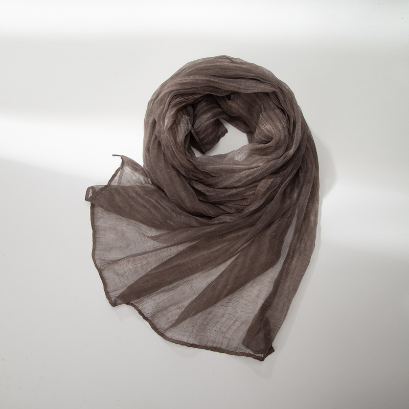 Női Maito organza-stílusú sál, nyári könnyű, napvédelem, művészi vintage sál, 205×75 cm, poliészter