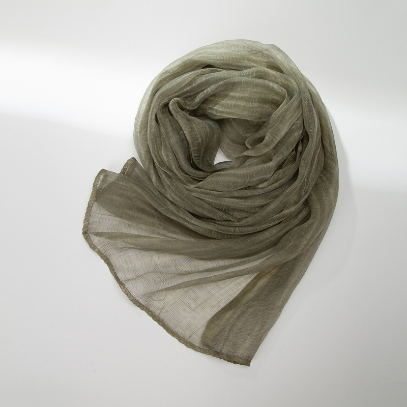 Női Maito organza-stílusú sál, nyári könnyű, napvédelem, művészi vintage sál, 205×75 cm, poliészter