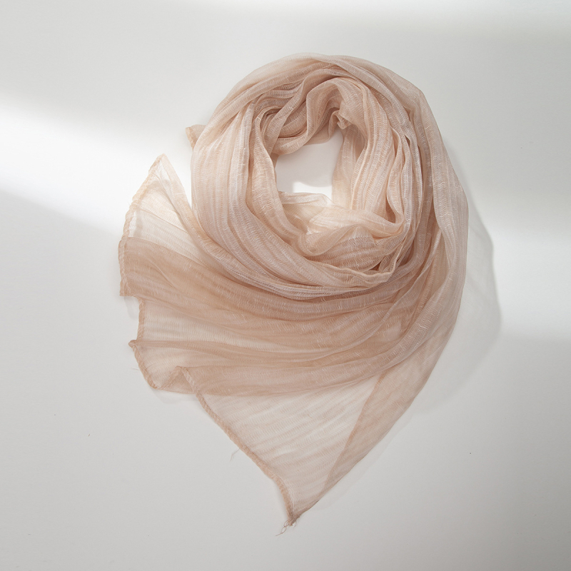Női Maito organza-stílusú sál, nyári könnyű, napvédelem, művészi vintage sál, 205×75 cm, poliészter