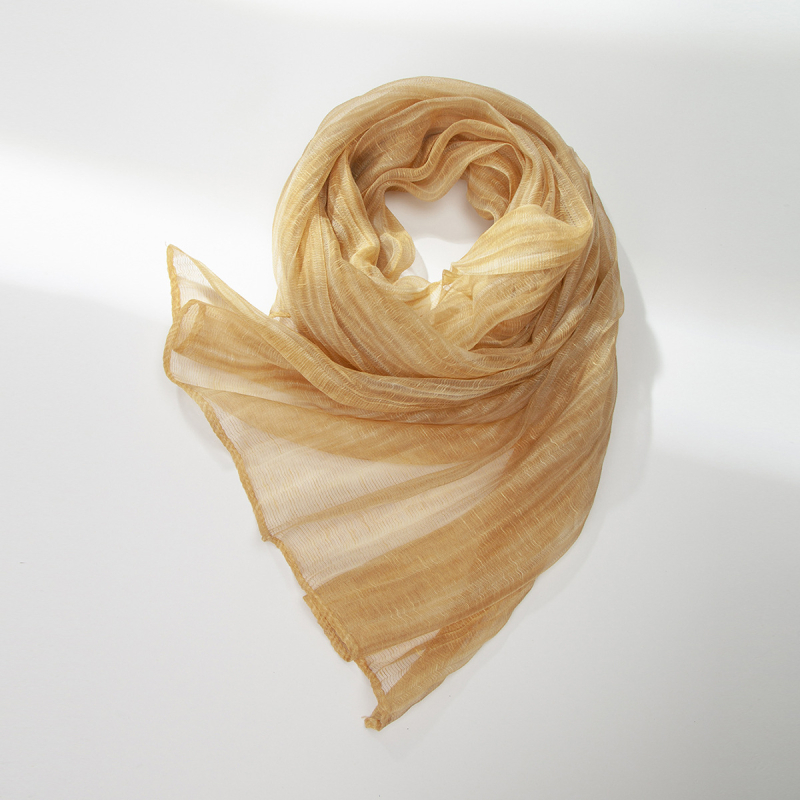 Női Maito organza-stílusú sál, nyári könnyű, napvédelem, művészi vintage sál, 205×75 cm, poliészter