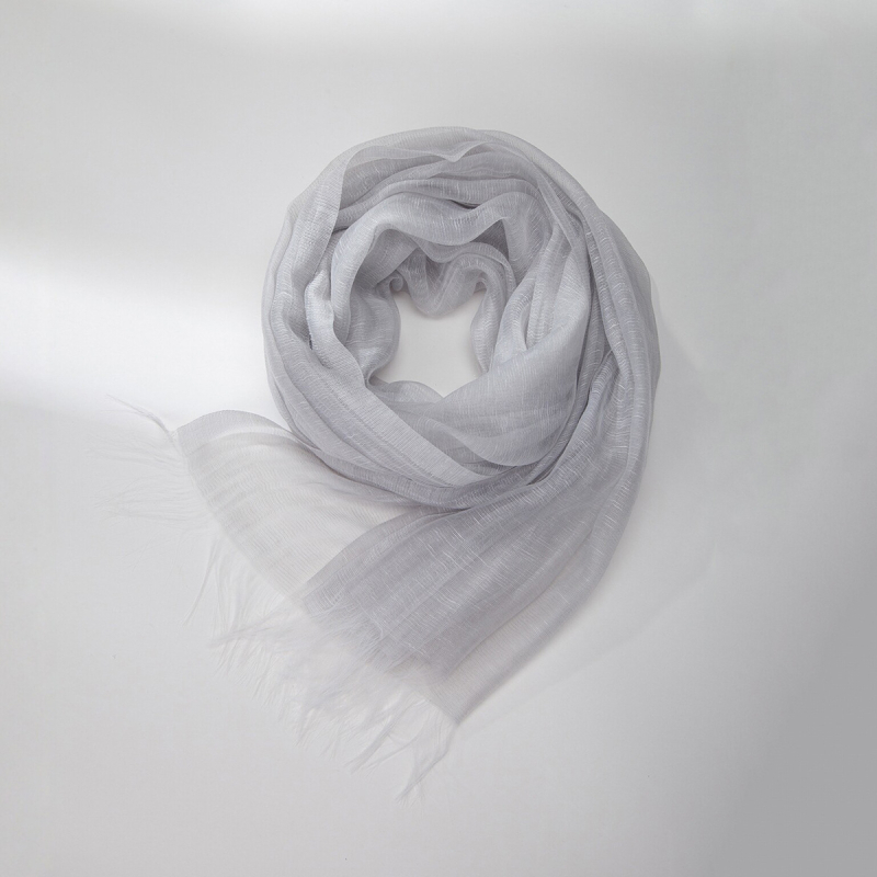 Női Maito organza-stílusú sál, nyári könnyű, napvédelem, művészi vintage sál, 205×75 cm, poliészter