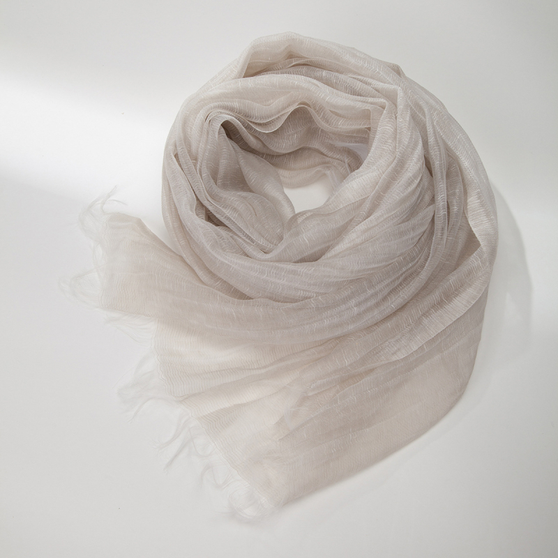 Női Maito organza-stílusú sál, nyári könnyű, napvédelem, művészi vintage sál, 205×75 cm, poliészter