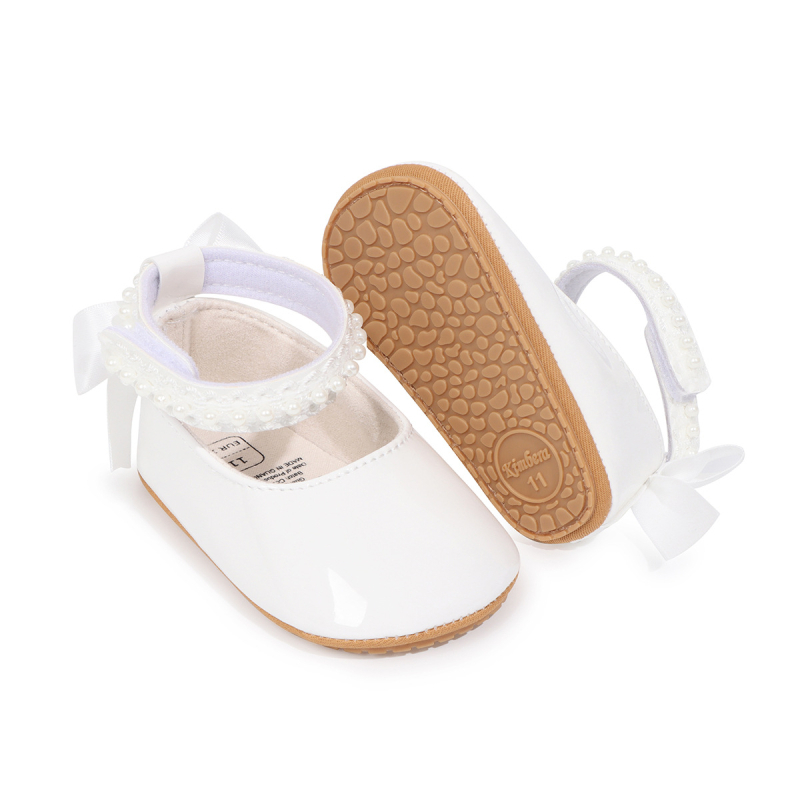 Tavaszi–ősz babákhoz puha gumitalpú tanulócipő lányoknak 0–3m, 3–6m, 6–12m, 12–36m, légáteresztő, hercegnő-stílus, tépőzár, alacsony szár