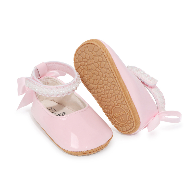 Tavaszi–ősz babákhoz puha gumitalpú tanulócipő lányoknak 0–3m, 3–6m, 6–12m, 12–36m, légáteresztő, hercegnő-stílus, tépőzár, alacsony szár