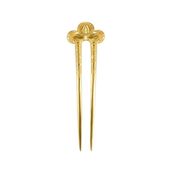 Hanfu hairpin s graviranim zlatim premazom od bakra, mala kosa ukras u antiknom stilu