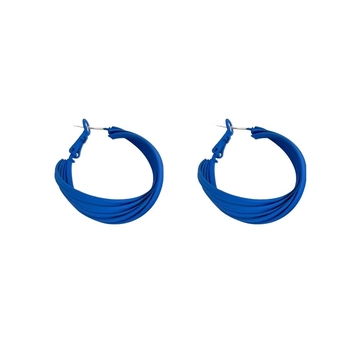 S925 ezüst Klein Blue fülbevaló, geometriai kerek karika, elegáns fülbevaló