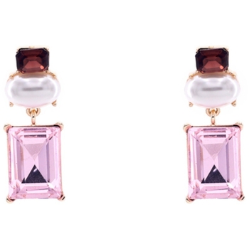 925 sterling ezüst fülbevaló, geometriai mesterséges kő medállal, kristályos minimalist stílus
