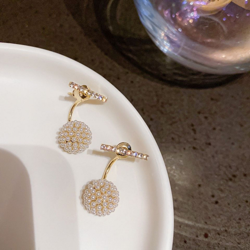 Elegáns luxus mesterséges gyöngy fülbevalók nőknek, egyedi dizájn, nyári ékszerek, koreai–japán inspiráció