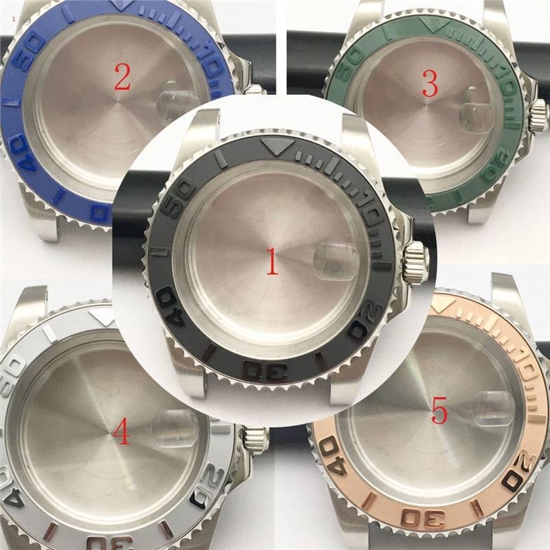 Crno-zelena kutija kućišta za mehanički sat s dodacima u stilu Submariner, kompatibilna s 8215, 8200, 2813