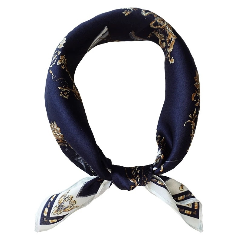 French Carriage Mulberry Silk négyszögletű sál, 53x53 cm, férfiak számára sokoldalú nyak- és vállsál, luxus ajándék