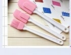 3 darabos rózsaszín szilikon ecset, spatula és tortakrém-spatula készlet